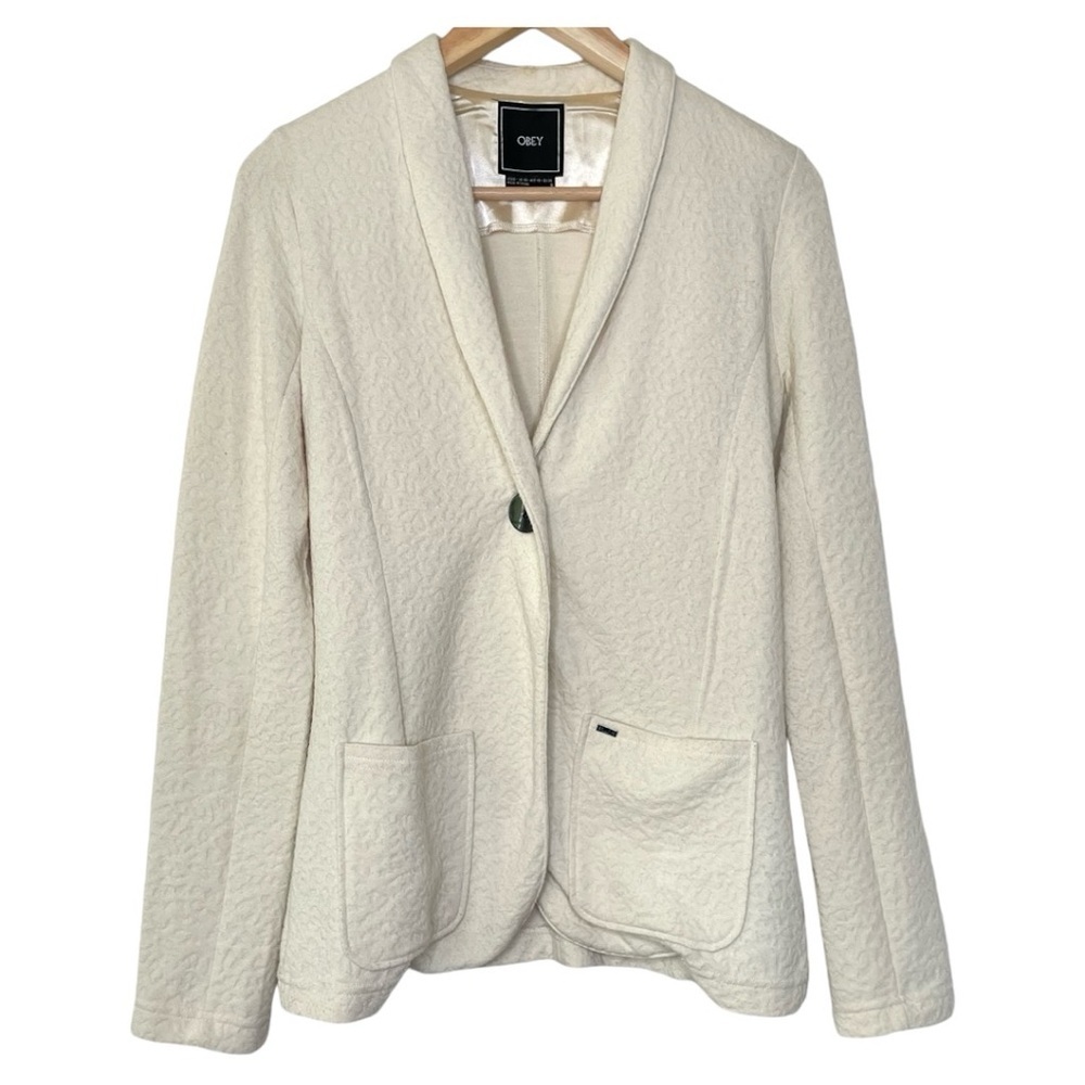 Obey textured lightweight blazer small